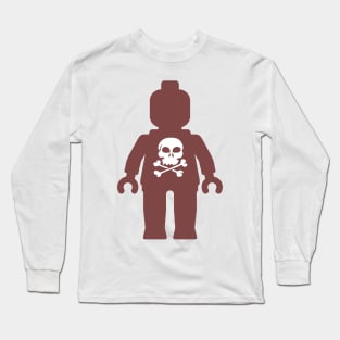 Minifig with Skull Design Long Sleeve T-Shirt